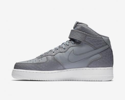 Nike Air Force 1'07 Mid LV8 Cool Gris Blanco Zapatos para hombre 804609-004