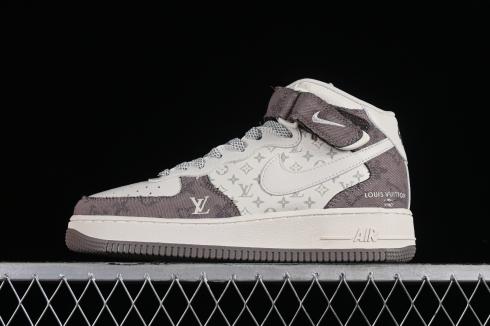 Nike Air Force 1 07 Mid LV Off White Cinza Marrom DQ7688-300
