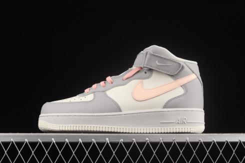 Nike Air Force 1 07 中復古灰色粉紅色白色 315123-158