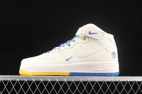 Nike Air Force 1 07 Mid Su19 白色黃色藍色鞋 GT5663-306