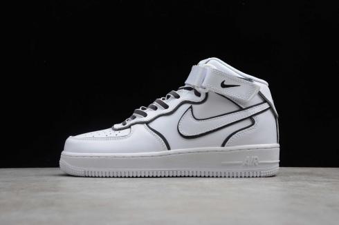 Nike Air Force 1'07 Mid Bianche Nere Chameleon 368732-810