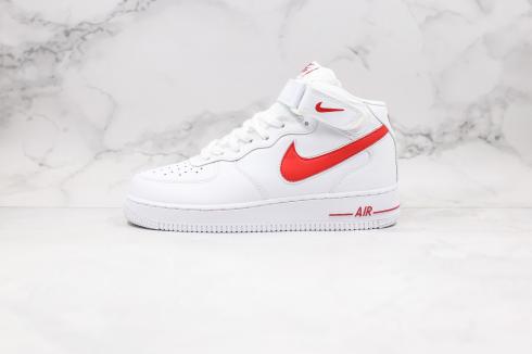 Nike Air Force 1 07 V8 Summit Wit Rood Hardloopschoenen AO2424-102