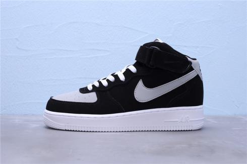 scarpe da basket Nike Air Force 1 Mid 07 Nero Bianco Uomo 596728-305