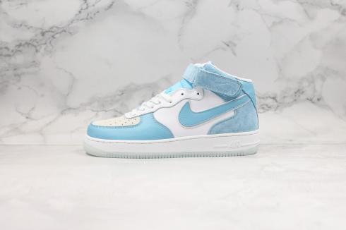 Nike Air Force 1 Mid 07 Blue White Running Shoes AO2425-401