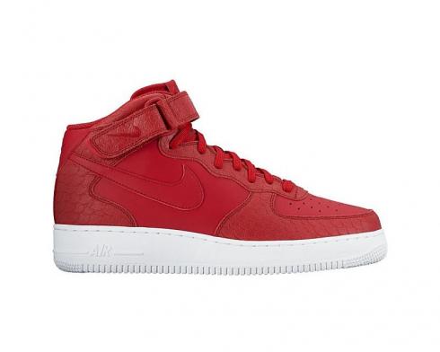Nike Air Force 1 Mid 07 LV8 Red Python White Mens Shoes 804609-601
