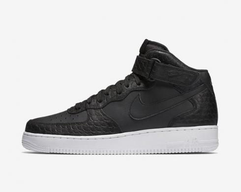 Nike Air Force 1 Mid 07 LV8 Blanc Noir Snakeskin Chaussures Pour Hommes 804609-003