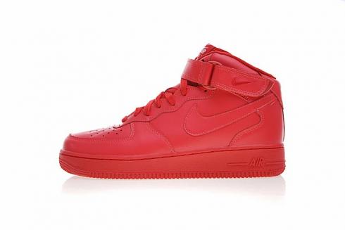buty Nike Air Force 1 Mid 07 Triple Red Premium Leather AQ3776-992