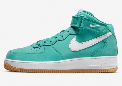 Nike Air Force 1 Mid 07 Washed Teal White Light Gum Brown DV2219-300