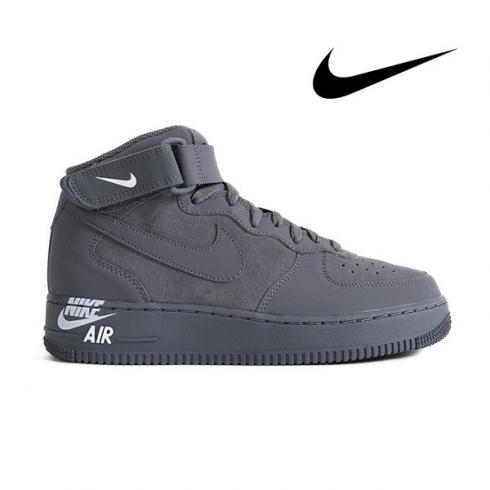 Nike Air Force 1 Mid Casual נעליים אפור כהה לבן 315123-048