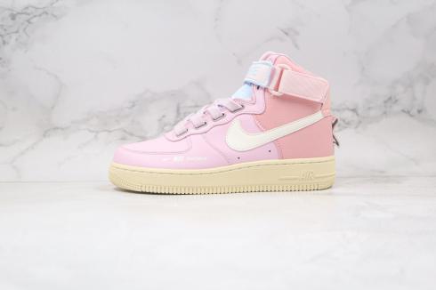 Nike Air Force 1 Mid Light Pink White Blue Кроссовки CQ4810-627