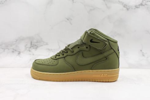 Nike Air Force 1 Mid Military Green Gum Black Sko 922066-201