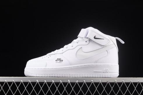 pantofi de alergare Nike Air Force 1 Mid Premium alb negru CU3088-606