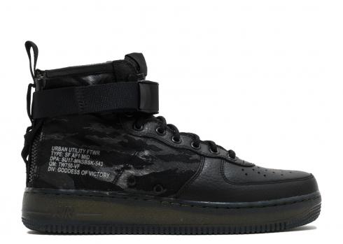 Nike Air Force 1 Sf Af1 Mid Qs Tiger Camo Cargo 卡其色黑色 AA7345-001