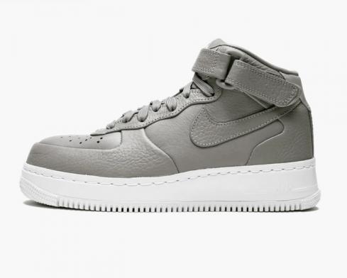 Nike Lab Air Force 1 Mid Light Charcoal Blanc Chaussures Pour Hommes 819677-001