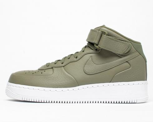 Nike Lab Air Force 1 Mid Urban Haze White Green Basketball Shoes 819677-300