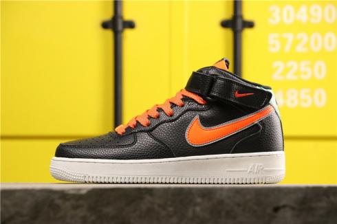 รองเท้าบาสเก็ตบอล Nike WSN Air Furce Mid 07 สีดำส้ม CJ6106-105