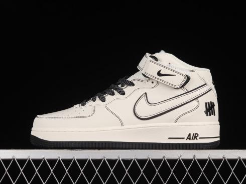 Undefeated x Nike Air Force 1 07 Mid Beige Hvid Sort GB5969-001