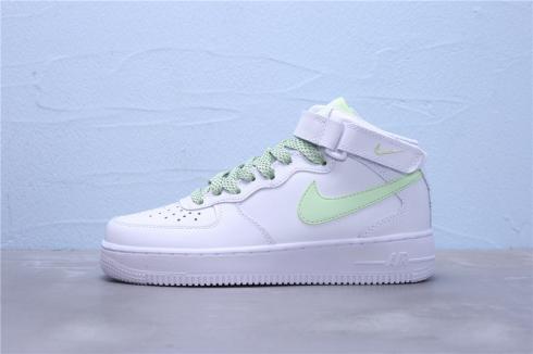 Womens Nike Air Force 1 Mid 07 White Apple Green Running Shoes 366731-910
