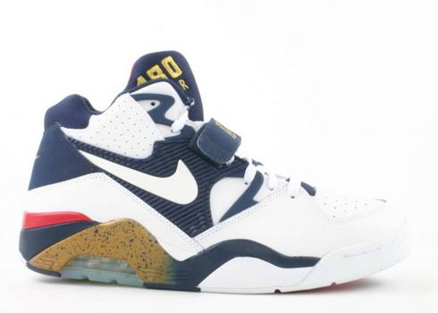 Nike Air Force 180 Olympic Gold Midnight Metallic Team Navy Blanc Rouge 310095-141