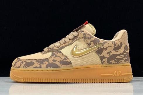 Nike Air Force 1 Jewel Country Camo Hemp Military Brown Team Pomarańczowy AV2585 200