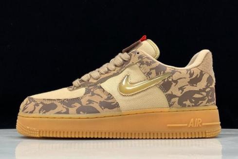 Nike Air Force 1 Jewel Country Camo Hemp Military Brown Team Orange AV2585 200