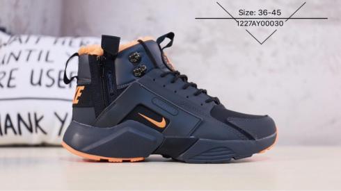 Botas Zapatillas Nike Air Huarache Acrnm รองเท้าผ้าใบสีส้มน้ำเงิน