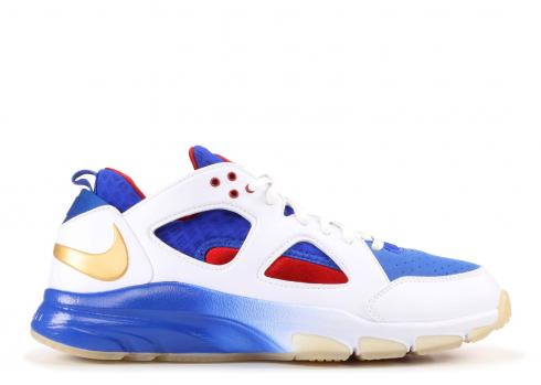 Nike Zoom Huarache Tr Low Prem Manny Pacquiao MP Royal Varsity 金色白色金屬漆 466512-174