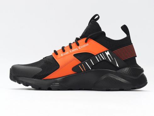 Nike Air Huarache Run SE รองเท้าวิ่งผู้ชาย Black Orange 819685-058