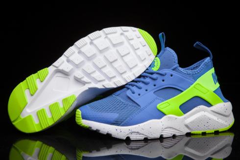 tênis Nike Air Huarache Run Ultra BR Blue Volt Green 819685-009