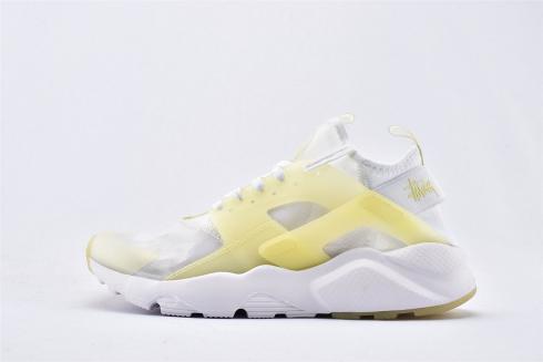 Womens Nike Air Huarache Run Ultra White Yellow Running Shoes 875868-007