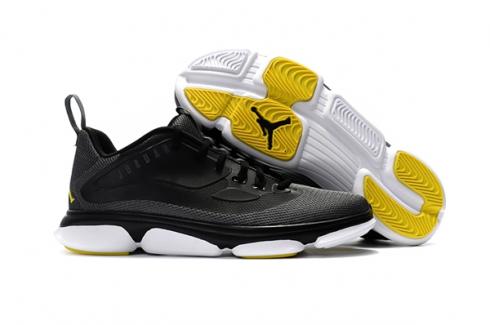 Nike Air Jordan 2017 tênis de basquete ao ar livre preto branco amarelo