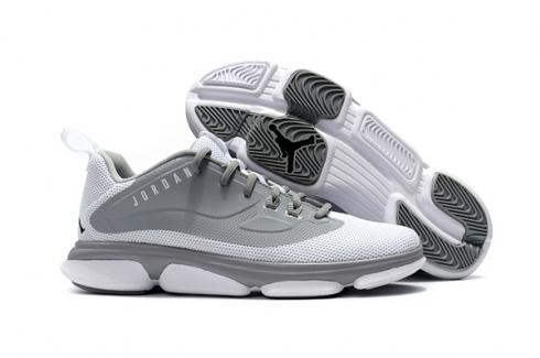 รองเท้าบาสเก็ตบอลกลางแจ้ง Nike Air Jordan 2017 สีเทาขาว
