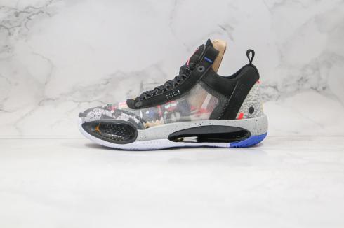 Air Jordan 34 XXXIV Low Guo PF Black Grey Blue Shoes CX7746-008