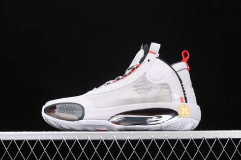 Nike Air Jordan XXXIV PF Eclipse 34 Rouge Blanc Chaussures Pour Hommes BQ3381-500