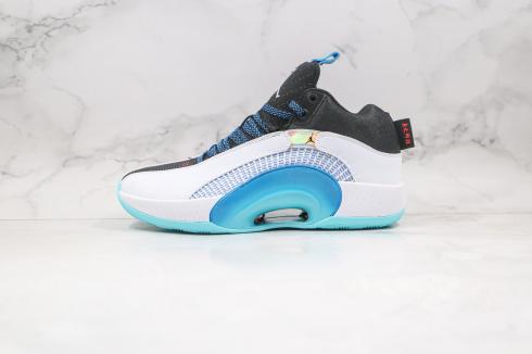 Air Jordan 35 DNA White Blue Black Basketball Shoes DA2625-103
