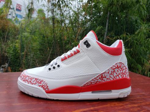 2020 νέα παπούτσια μπάσκετ Nike Air Jordan 3 Retro White Gym Red Black AJ3 136064-162