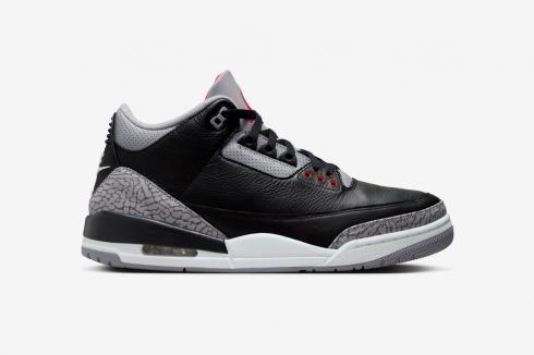 Air Jordan 3 Retro DN3707-010 Fire Grey Cement Summit Black White Red
