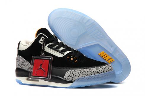 Nike Air Jordan III 3 Elephant Auténticas zapatillas de baloncesto Atmos Air Max negras y grises 923098-900