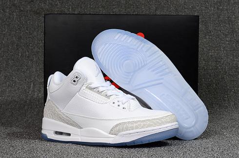 Nike Air Jordan III 3 Pure White Chaussures de basket-ball pour hommes