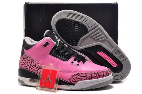 Nike Air Jordan III 3 Retro Damen Schuhe Rosa Schwarz 136064