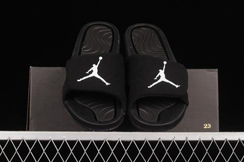 Air Jordan Hydro 4 All Black White Slide Sandals 705163-010