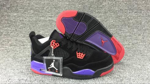 Nike Air Jordan IV 4 Raptors Retro Erkek Basketbol Ayakkabıları Siyah Mavi AQ3816-056,ayakkabı,spor ayakkabı