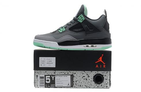 Nike Air Jordan Retro IV 4 Grey Green Glow Bred Cavs Fear גברים נשים נעלי 626969
