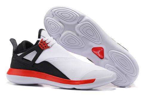 Nike Air Jordan Fly 89 AJ4 สีขาวสีดำสีแดงรองเท้าวิ่ง