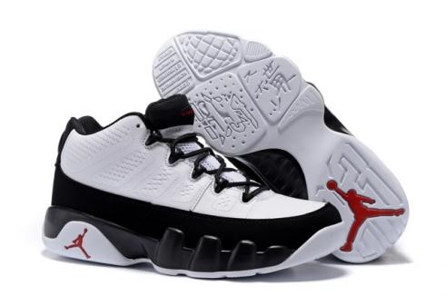 Nike Air Jordan 9 Retro Low IX Lifestyle Scarpe NUOVO 832822 Bianco Nero Rosso