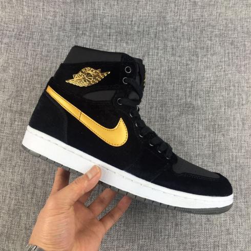 Nike Air Jordan 1 Retro Velvet Black Gold uniseks cipele 832596