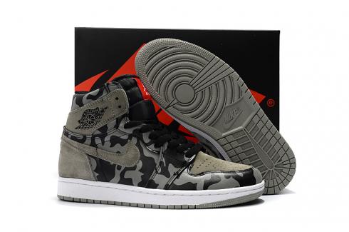 Баскетбольные кроссовки Nike Air Jordan I 1 Retro Hot Wolf Grey Black