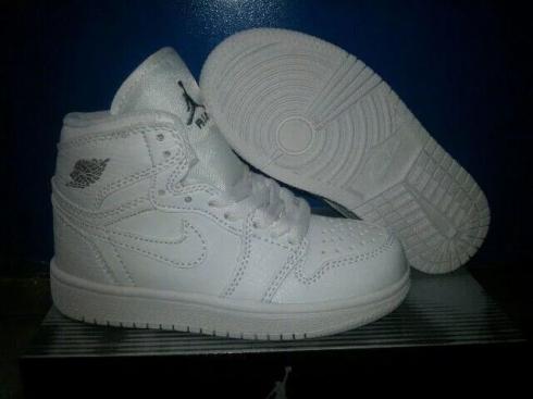 Nike Air Jordan I 1 Retro Kid Basketball Shoes White All Hot