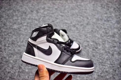 Nike Air Jordan I 1 Retro Dziecięce Buty Czarne Białe 575441