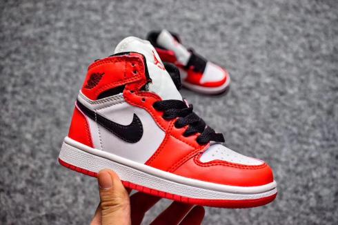 Nike Air Jordan I 1 Retro Kid Shoes White Red 575441-125